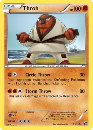 Throh 061 - Reverse Holofoil Black and White - Rare