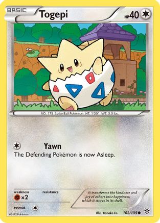 Togepi 102/135 Plasma Storm - Common