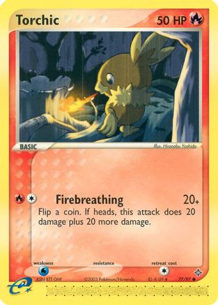 Torchic 077/97 - Reverse Holofoil Dragon - Common