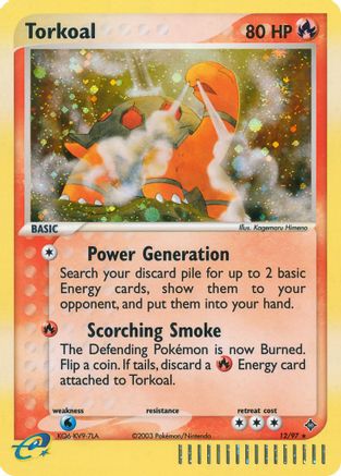 Torkoal 012 - Reverse Holofoil Dragon - Holo Rare