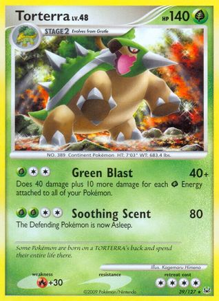 Torterra 039 - Reverse Holofoil Platinum - Rare