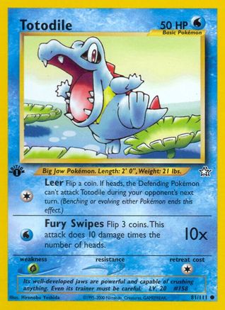 Totodile (81) 081/111 - 1st Edition Neo Genesis - Common