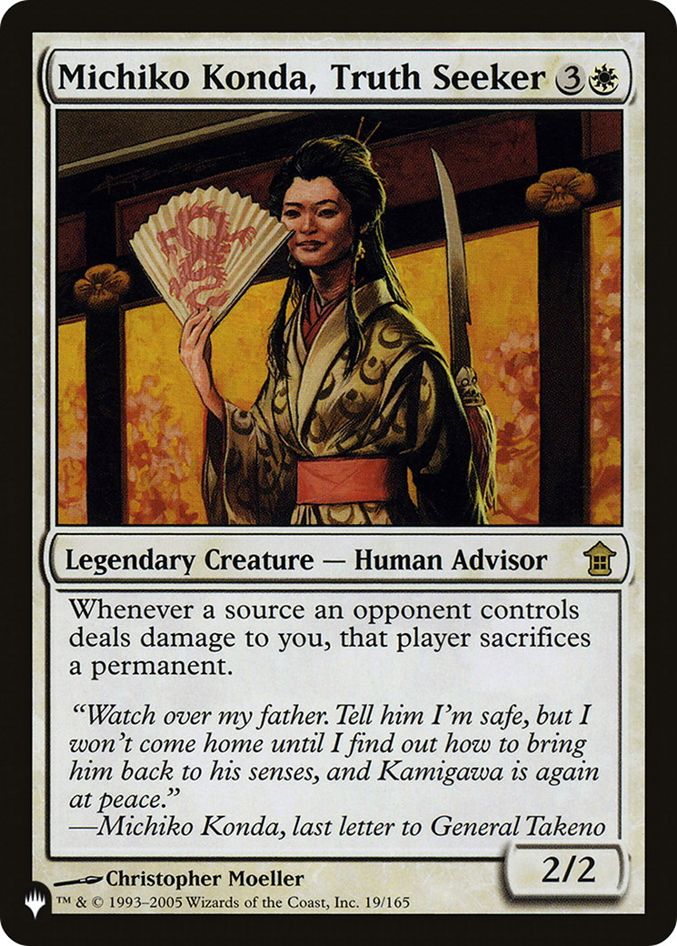 Michiko Konda, Truth Seeker (LIST-SOK-19) - The List