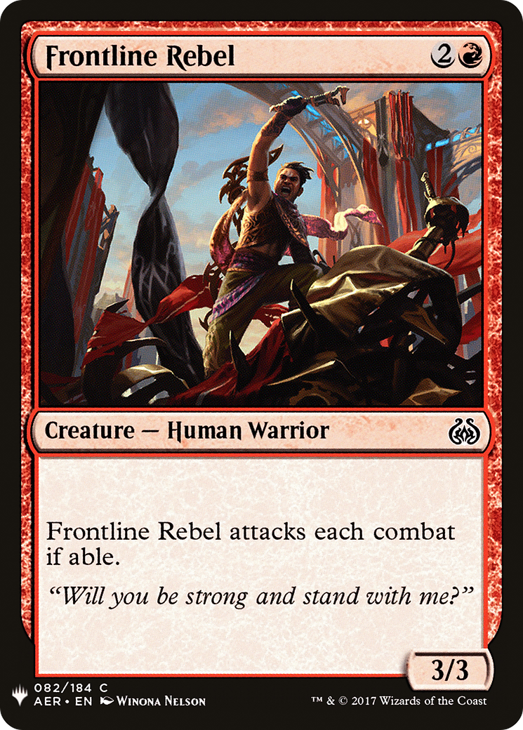 Frontline Rebel (LIST-AER-82) - The List