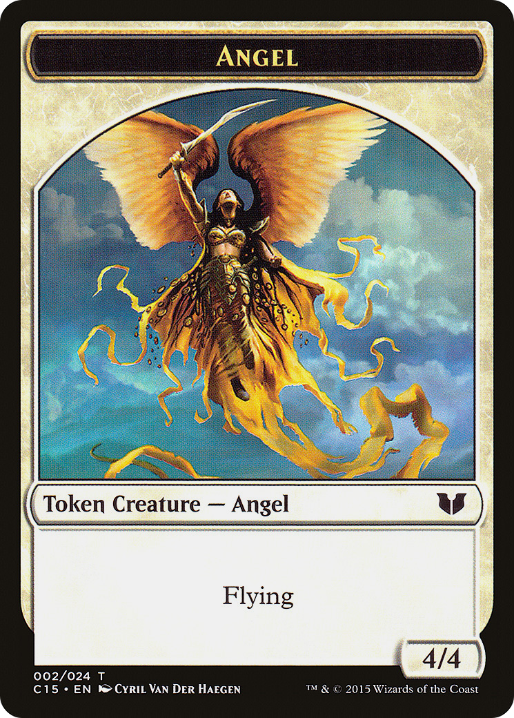Angel // Knight (Vigilance) Double-Sided Token (C15-002) - Commander 2015 Tokens