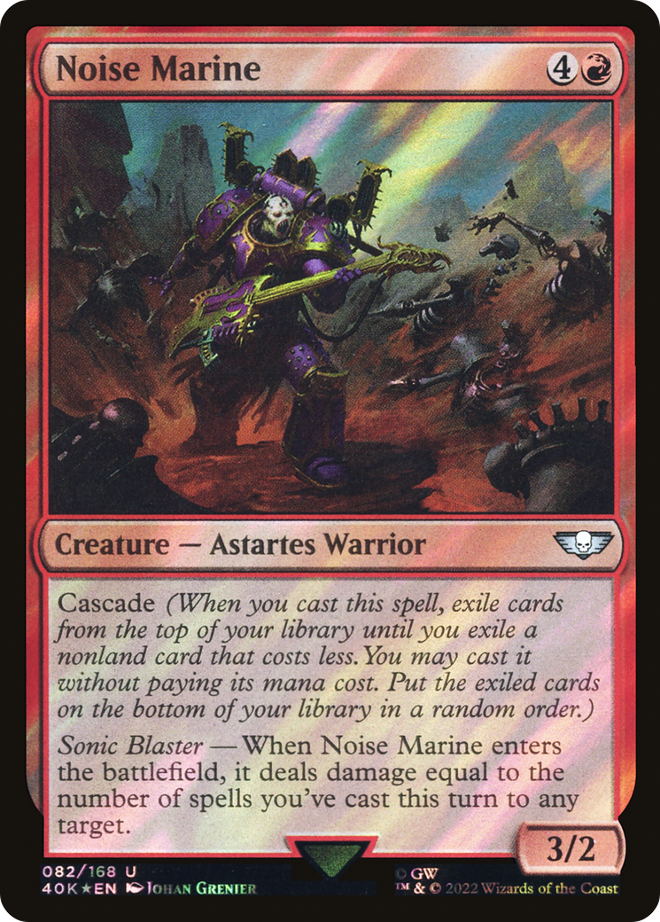 Noise Marine (Surge Foil) (40K-82★) - Warhammer 40,000 Commander Foil