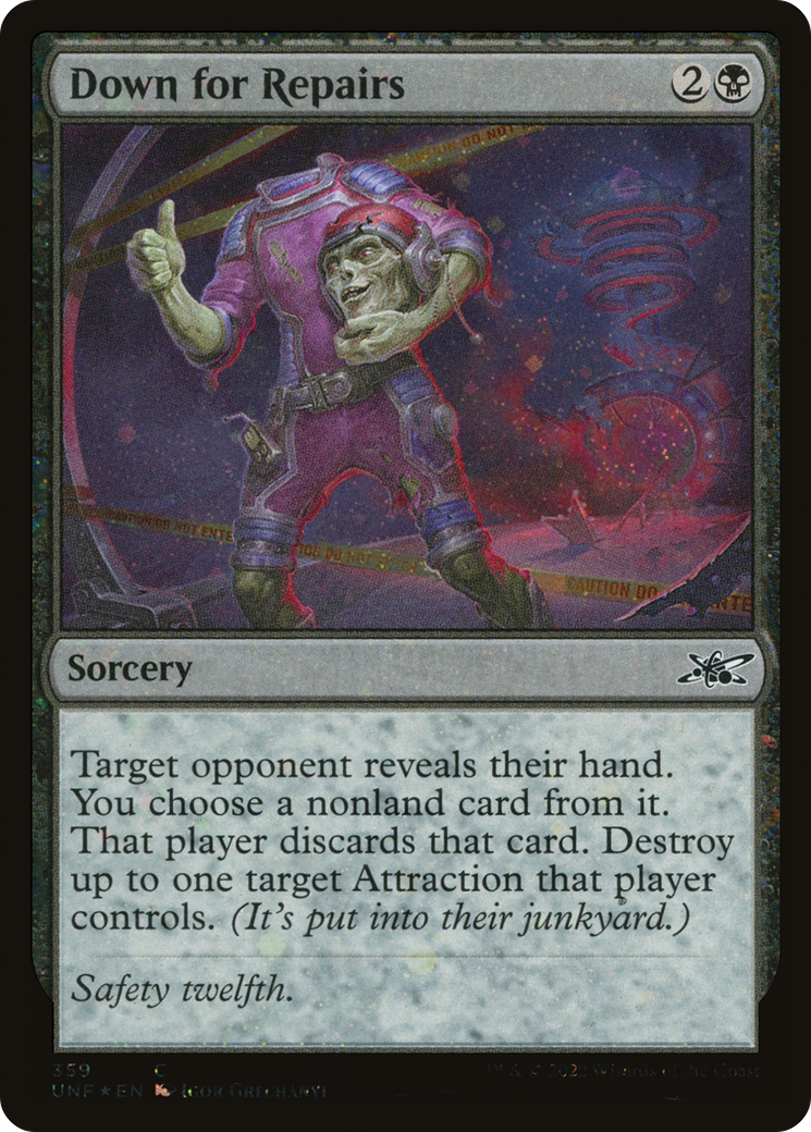 Down for Repairs (Galaxy Foil) (UNF-359) - Unfinity Foil