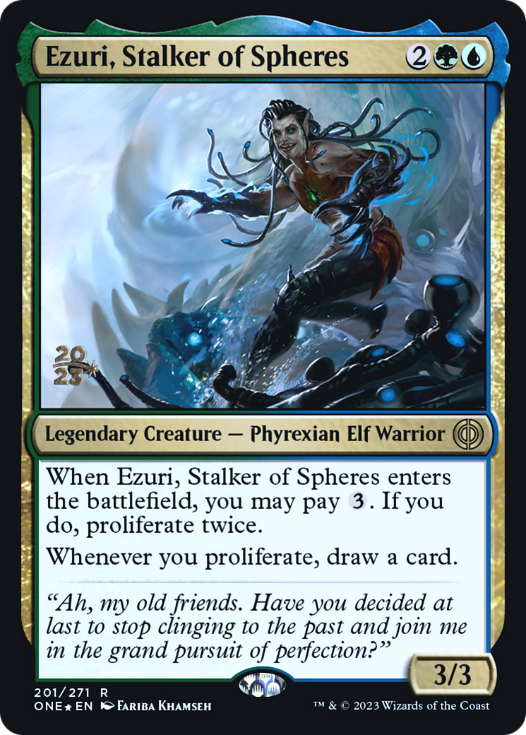 Ezuri, Stalker of Spheres (PRE-201S) - Phyrexia: All Will Be One Promos Foil