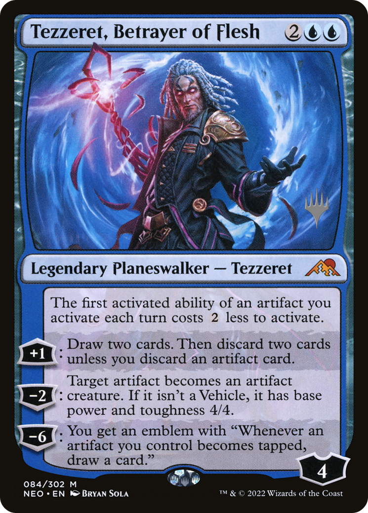 Tezzeret, Betrayer of Flesh (PPNEO-84P) - Kamigawa: Neon Dynasty Promos Foil