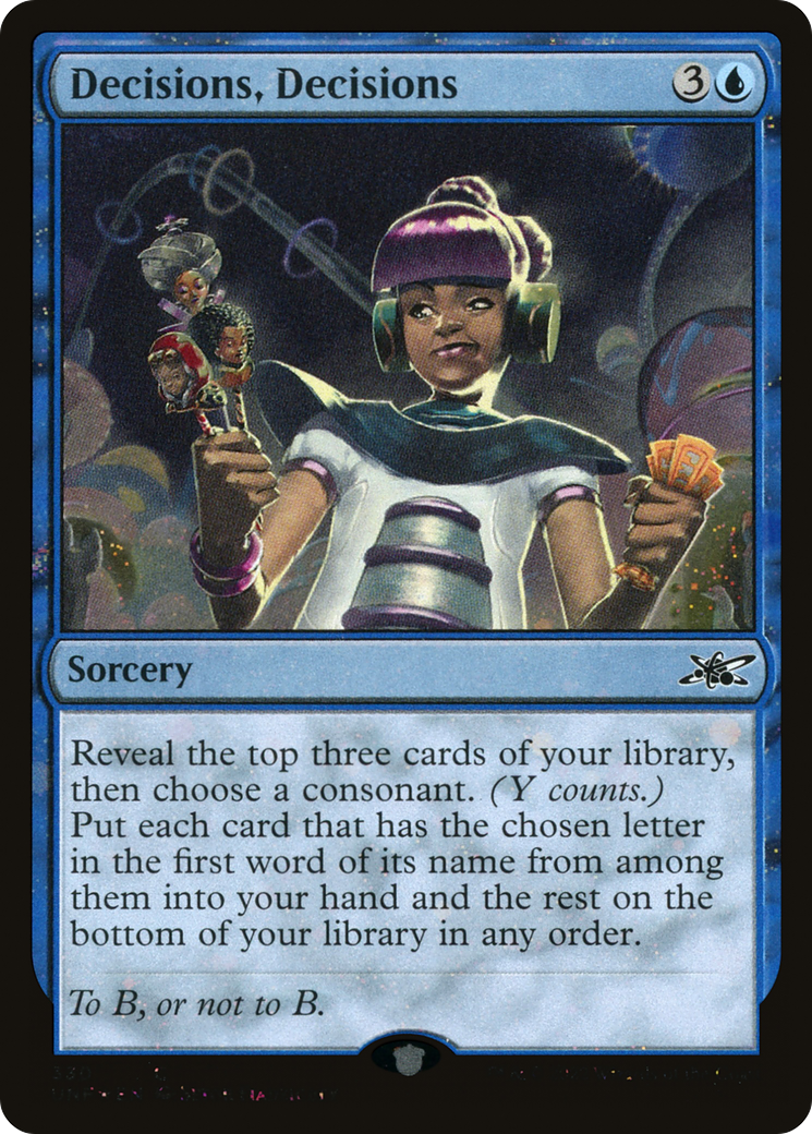 Decisions, Decisions (Galaxy Foil) (UNF-330) - Unfinity Foil