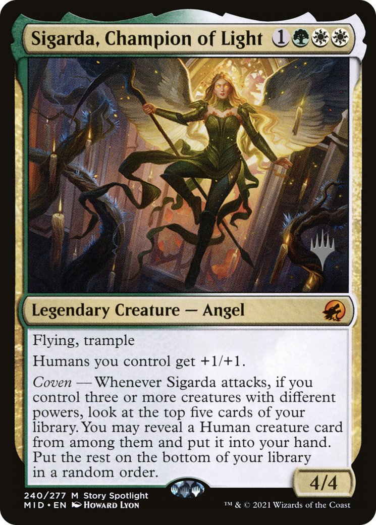 Sigarda, Champion of Light (PPMID-240P) - Innistrad: Midnight Hunt Promos