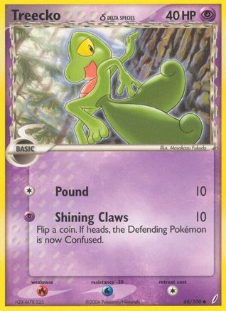 Treecko (Delta Species) 068/100 - Reverse Holofoil Crystal Guardians - Common