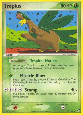 Tropius 027 - Reverse Holofoil Deoxys - Rare