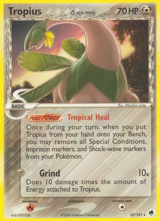 Tropius (Delta Species) 023/101 Dragon Frontiers - Rare