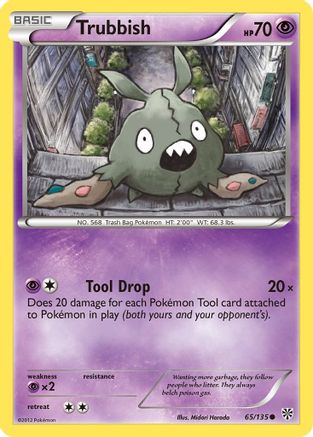 Trubbish (65) 065 - Reverse Holofoil Plasma Storm - Common
