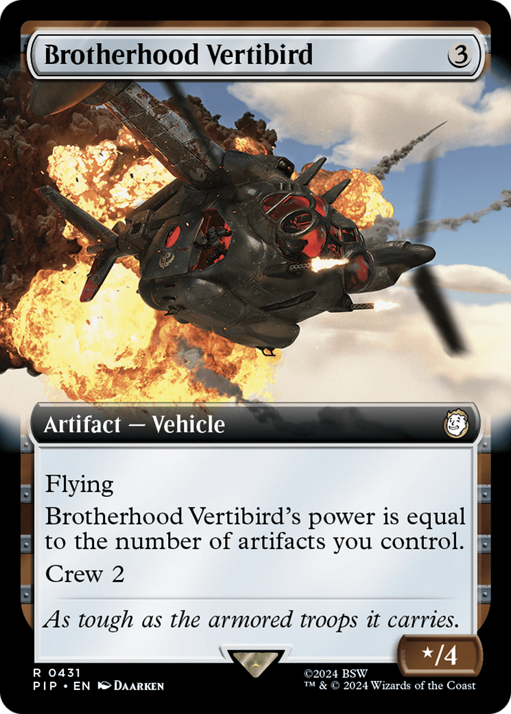 Brotherhood Vertibird (Extended Art) (PIP-431) - Fallout: (Extended Art) Foil