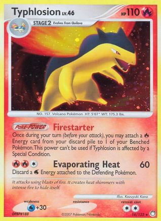 Typhlosion 016/123 - Reverse Holofoil Mysterious Treasures - Holo Rare