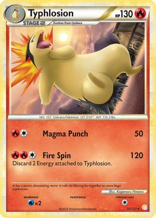 Typhlosion 032 HeartGold SoulSilver - Rare