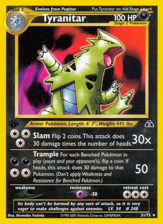 Tyranitar (31) 031/75 - 1st Edition Neo Discovery - Rare