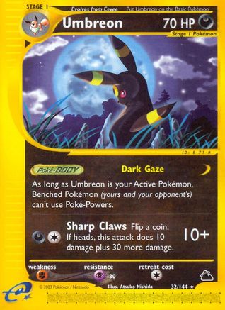 Umbreon (32) 032 - Reverse Holofoil Skyridge - Rare