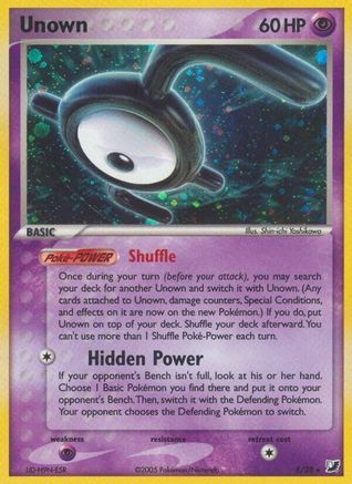 Unown (E) 00E - Holofoil Unseen Forces - Holo Rare