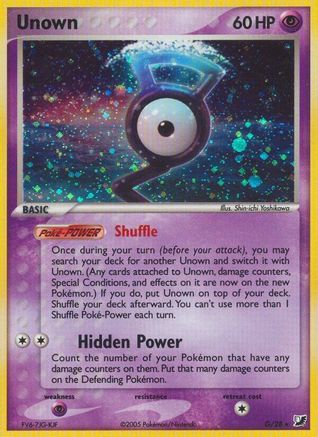 Unown (G) 00G - Holofoil Unseen Forces - Holo Rare
