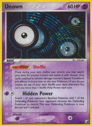 Unown (I) 00I - Holofoil Unseen Forces - Holo Rare