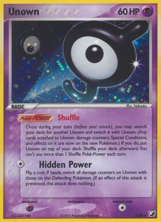 Unown (J) 00J - Holofoil Unseen Forces - Holo Rare