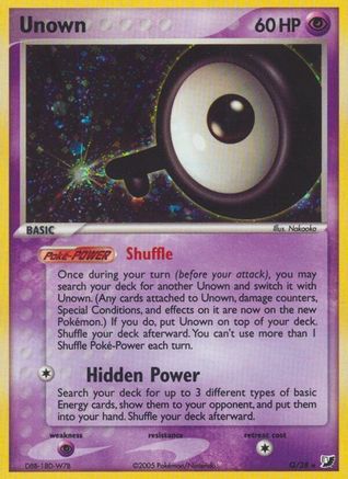Unown (Q) 00Q - Holofoil Unseen Forces - Holo Rare