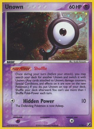 Unown (Y) 00Y - Holofoil Unseen Forces - Holo Rare