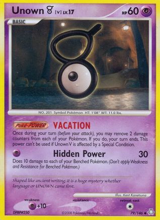Unown (V) 079 - Reverse Holofoil Legends Awakened - Uncommon