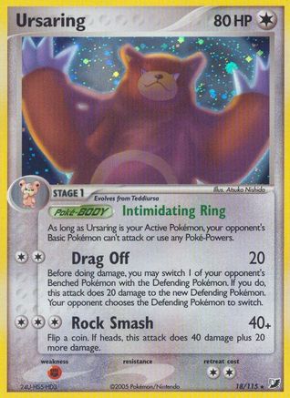 Ursaring 018 - Reverse Holofoil Unseen Forces - Holo Rare