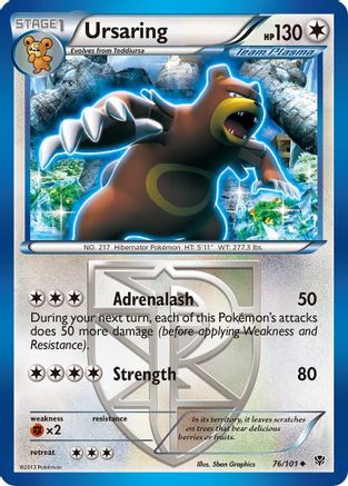 Ursaring (Team Plasma) 076/101 - Reverse Holofoil Plasma Blast - Uncommon
