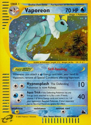 Vaporeon (H31) H31 - Holofoil Skyridge - Holo Rare