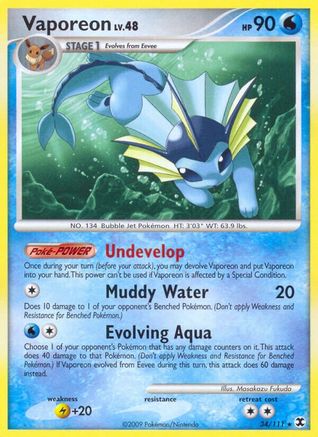 Vaporeon 034 Rising Rivals - Rare