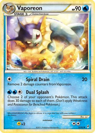 Vaporeon 052/95 Call of Legends - Uncommon