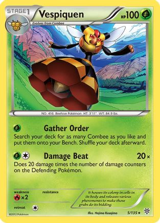 Vespiquen 005 - Reverse Holofoil Plasma Storm - Rare