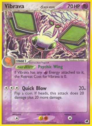 Vibrava 024/101 - Reverse Holofoil Dragon Frontiers - Rare
