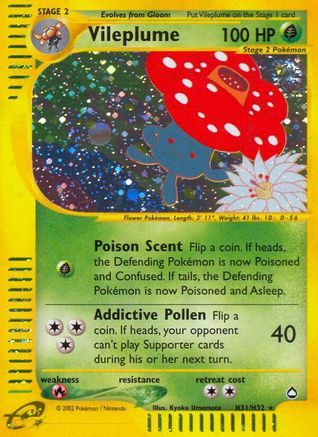 Vileplume (H31) H31 - Holofoil Aquapolis - Holo Rare