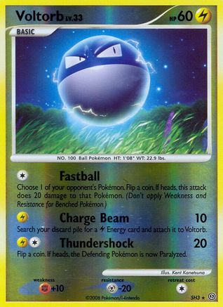 Voltorb (Shiny) SH3 - Reverse Holofoil Stormfront - Shiny Holo Rare