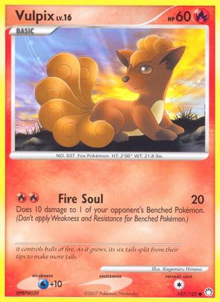 Vulpix 107/123 Mysterious Treasures - Common