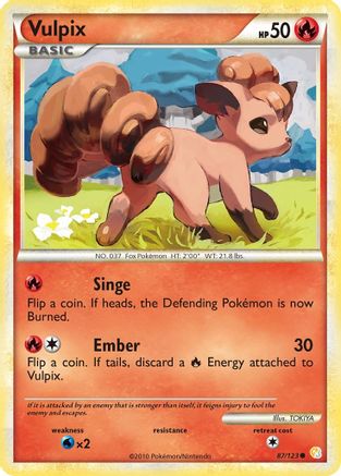 Vulpix 087/123 HeartGold SoulSilver - Common