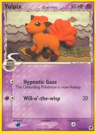 Vulpix (Delta Species) 070/101 - Reverse Holofoil Dragon Frontiers - Common