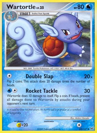 Wartortle 065 - Reverse Holofoil Platinum - Uncommon