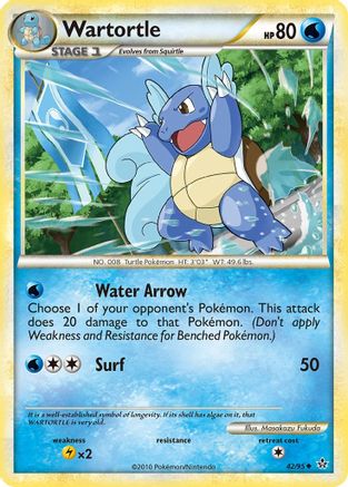 Wartortle 042/95 - Reverse Holofoil Unleashed - Uncommon
