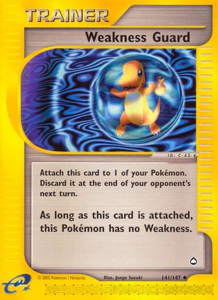 Weakness Guard 141 - Reverse Holofoil Aquapolis - Uncommon