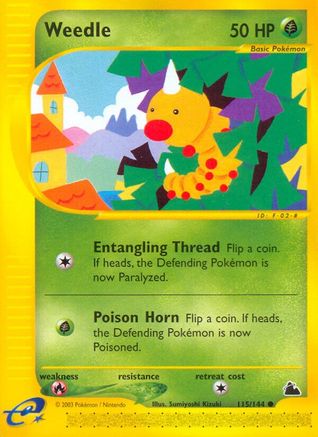 Weedle (115) 115 - Reverse Holofoil Skyridge - Common