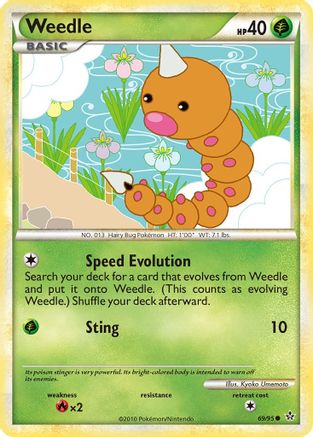 Weedle 069 - Reverse Holofoil Unleashed - Common