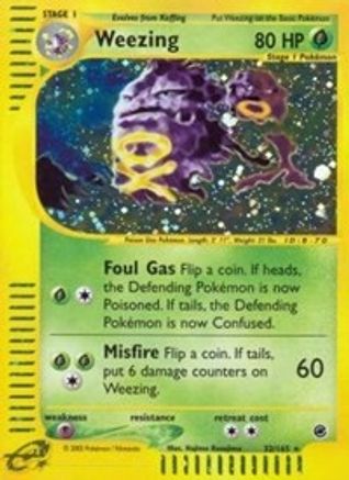 Weezing (32) 032 - Reverse Holofoil Expedition - Holo Rare