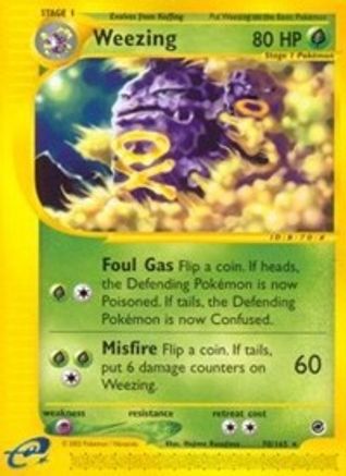 Weezing (70) 070/165 - Reverse Holofoil Expedition - Rare